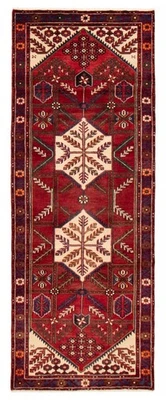 Vintage Hand-knotted Runner Rug 3'6" x 9'2" Traditional Oriental Wool Carpet - Image 1 of 4