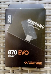 Samsung Electronics 870 EVO 500 2.5 Inch SATA III Internal SSD (MZ-77E2T0B/AM) - Afbeelding 1 van 8