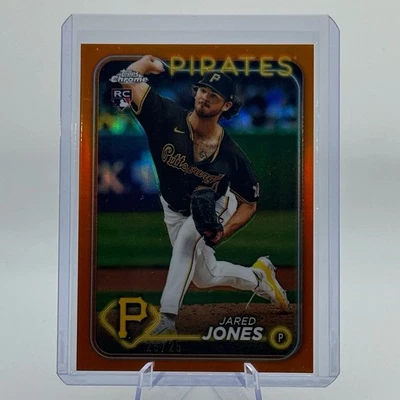 2024 Topps Chrome Update Jared Jones Orange Refractor /25 USC-143 RC Pirates - Image 1 of 2