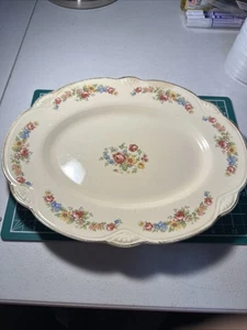 Homer Laughlin G46N8 Oval Serving Platter 11 5/8" x 9 3/8" Floral Pattern - Picture 1 of 14