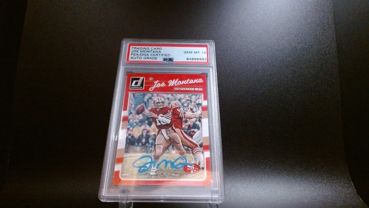 Joe Montana Panini Autographed Football Trading Cards