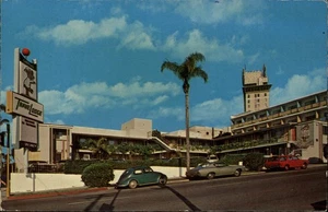 San Diego, CA TraveLodge Travel Lodge 1972, Old Cars Beetle California Postkarte - Bild 1 von 2