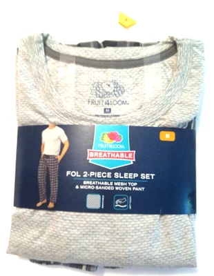 Conjunto de dormir masculino Fruit of the Loom 2 peças médio - Imagem 1 de 3