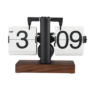 Flip Desk Clock, Retro Vintage Flip Desk Table Clock, Digital Flip Clock Side... - Picture 1 of 9