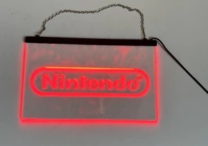 Nintendo Logo LED light Neon Sign for Game Room-Works Great - Picture 1 of 5