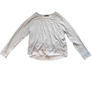 Generation Love Langarmshirt grau weiß Lochspitze Lagenlook Damen Größe M - Bild 1 von 8