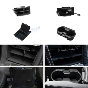 Center Console Armrest Box Organizer Insert Cup Holder For Honda Civic 2016-21 - Picture 1 of 18