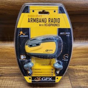 GPX Rugged Sports AM/FM Armband Radio Headphones Running A2098RSYEL New Sealed - Picture 1 of 6