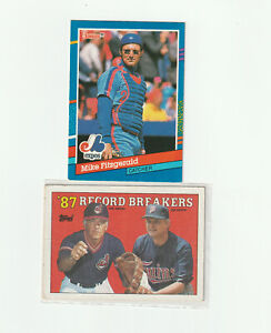 two baseball trading cards low numbers