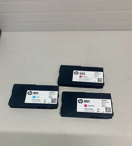 NEW Without Box- HP Ink Cartridges 951 - 2 magenta & 1 Cyan -Bundle - Picture 1 of 6