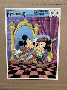 Vintage Golden Frame-Tray Puzzle - Disney's - The Prince and the Pauper - Picture 1 of 6
