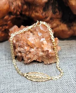 14K Yellow Gold 8mm Diamond Cut Bismark Link Filigree Bracelet 7" - Picture 1 of 6