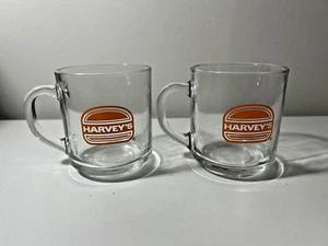 Harvey's Restaurant Glass Mugs KIG Group Indonesia Lot of 2 - Picture 1 of 3