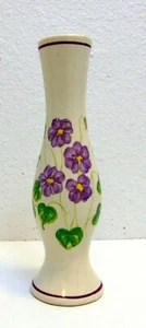 FTDA Vase Made by Secla-Portugal 8" Tall Hand Painted Porcelain Flowers Floral - Picture 1 of 6