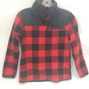 GAP KIDS FLEECE RED/BLACK JACKET SIZE 10 - Picture 1 of 7