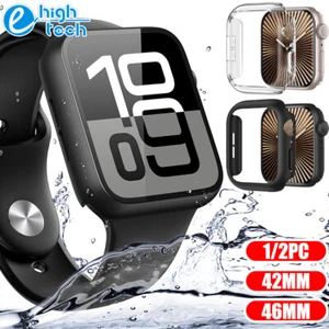 Funda de PC Impermeable Vidrio Templado Cubierta de Pantalla para Apple Watch Series 10 42/46MM - Imagen 1 de 14