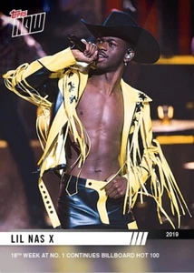 2019 TOPPS NOW ENTERTAINMENT LIL NAS X 18th WEEK AT #1 BILLBOARD HOT 100 SP - Picture 1 of 2
