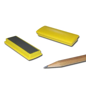5 magneti da bacheca 55x22x8 mm giallo magneti memo ufficio ufficio lavagna scuola angolari - Foto 1 di 1