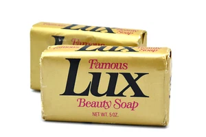 Vintage LUX White Gold Famous Beauty Soap 5 oz Set 2 Bar TV Movie Prop - Picture 1 of 1