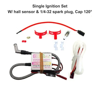 Rcexl Ignition 1/4-32 Spark Plug 120 Degree for Gas Engine RC Model Plane - Image 1 of 4