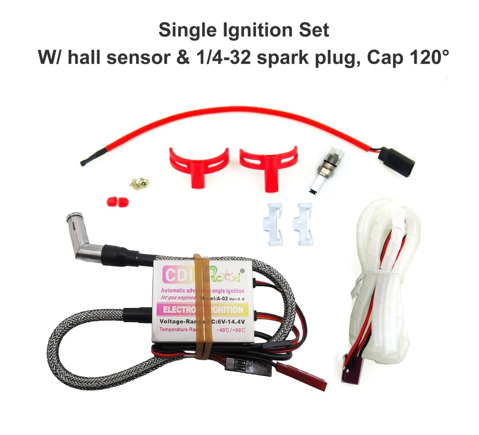 Rcexl Ignition 1/4-32 Spark Plug 120 Degree for Gas Engine RC Model Plane - Image 1 of 4