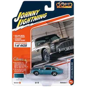Johnny Lightning 1966 Aston Martin DB5 Gold Classic Collection 1/64 Diecast - Imagen 1 de 2