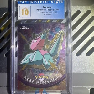 🔥CGC 10 PRÍSTINO🔥 2000 Topps Chrome Porygon Pokémon T.V. tarjeta #137 📺 - Imagen 1 de 20