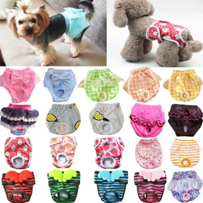 Female Pet Dog Puppy Physiological Sanitary Pants Diaper Menstrual Underwear ∂ - Image 1 of 4