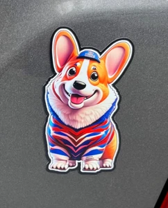 Buffalo Bills Magnet - Bills Fan Corgi Bills Mafia Vinyl Magnet - Go Bills! 🔥 - Picture 1 of 2