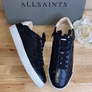 Allsaints Low Top Sneaker, Size 11US - Black - Picture 1 of 8