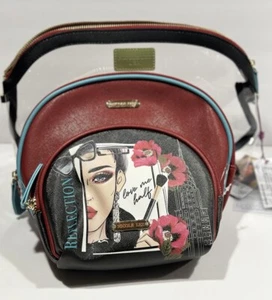NICOLE LEE USA 3-PIECE PATTERNED Love Me Half Crossbody Pouch Bag - Picture 1 of 17