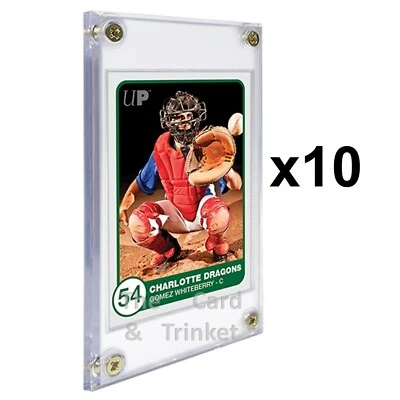 10x Ultra PRO 1/4" Screwdown Standard Card Display Holder Recessed 4-Screw - Image 1 of 4