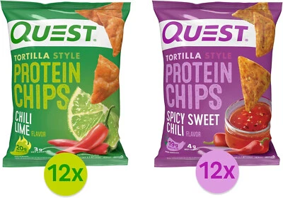 Sweet Bundle, Ch Chips Quest Chili Tortilla Nutrition Spicy Protein & Style Lime - Image 1 of 4