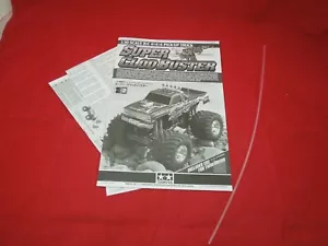 TAMIYA SUPER CLODBUSTER CLOD BUSTER OWNERS MANUAL / INSTRUCTIONS + antenna tube - Picture 1 of 1