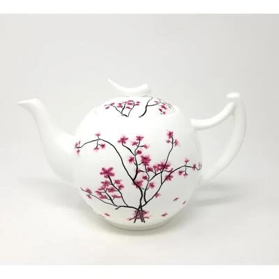 Teekanne CHERRY BLOSSOM weiß mit Kirschblüten 1,5 Liter Bone China TeaLogic - Bild 1 von 4