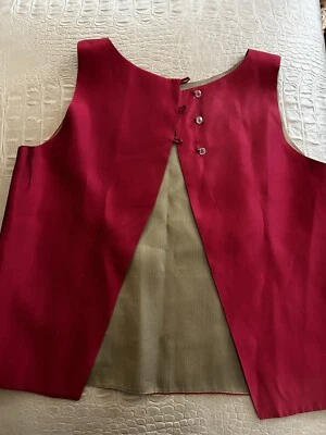 Винтажный шелковый открытый жилет SYLVIA HEISEL  - Изображение 1 из 4