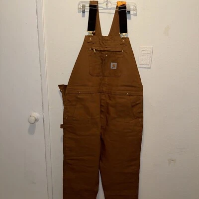 Carhartt 102776 Relaxed Fit Duck Bib Overall 40x32 - Imagem 1 de 4