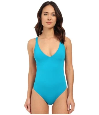 Roxy L33853 Jade Oscuro Puesta de Sol Paraíso Cuello en V Una Pieza Talla S Foto 1 de 4