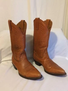 Dos De Oro Cowboy Boot 7.5 Leather Pointed Toe  Mexico 1884 1105 Brown  - Picture 1 of 17