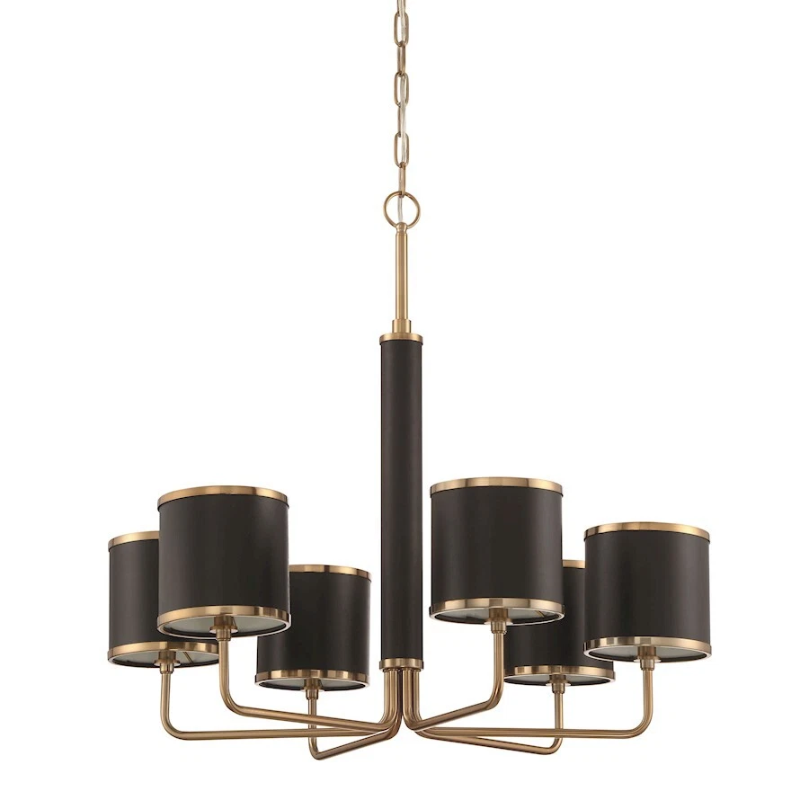 Craftmade Quinn 6 Light Chandelier, Satin Brass - 48826-SB - Image 1 of 1