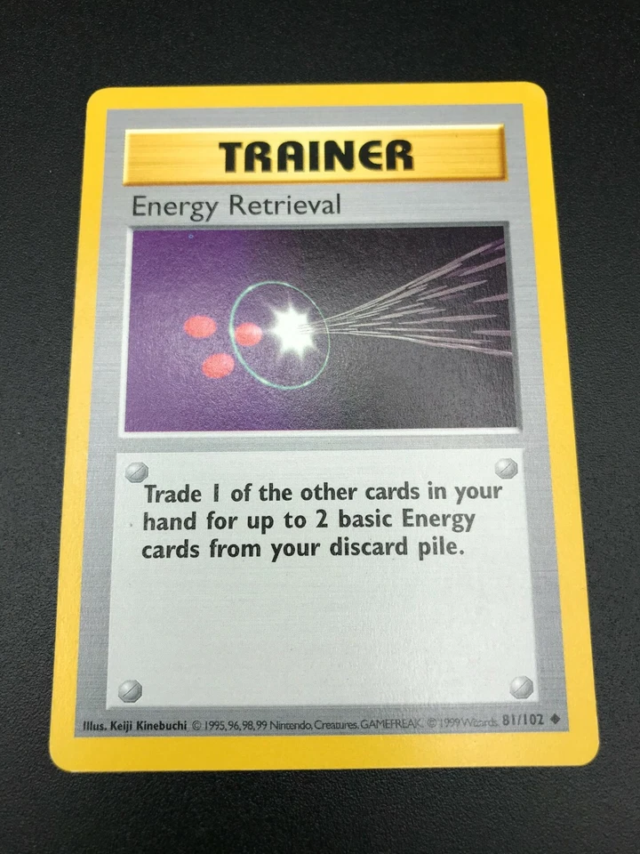 Energy Retreival 81/102 Base Set SHADOWLESS Trainer Pokemon 1999 WOTC NM - Image 1 of 2