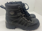 Harley Davidson Boots Womens 5.5 Tamia Black Leather Lace Up Motorcycle Riding