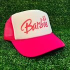NEW BARBIE SOFT PINK HAT 5 PANEL HIGH CROWN TRUCKER SNAPBACK VINTAGE GIRL HAT