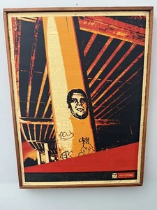 Shepard Fairey “SF Tracks" screen print on wood. 18x24 Circa 2001 - Picture 1 of 5