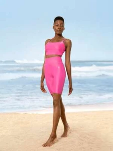 Brandneu mit Etikett Oceans Apart Fitness/Fitnessstudio/Yoga heiße rosa Shorts und BH/Top-Set S UK 8-10 - Bild 1 von 6