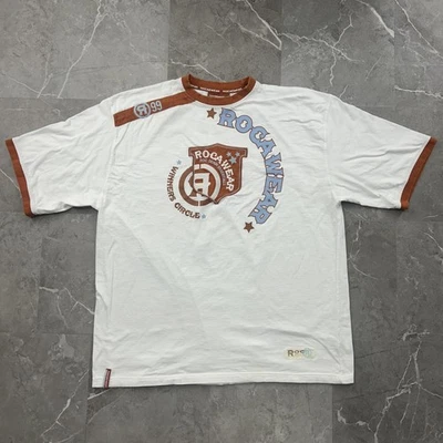 Camiseta Gráfica De Colección Rocawear Para Hombres 2XL XXL y2k Timbre Bordada Hip Hop Rap Foto 1 de 4