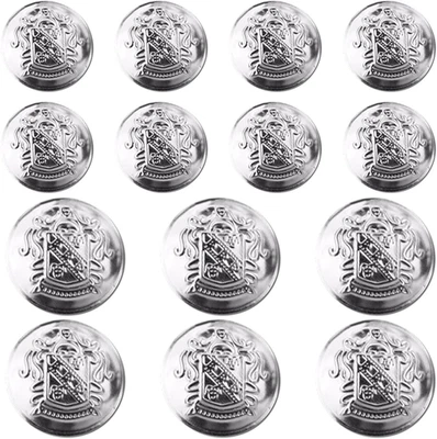 14Pcs Metal Blazer Button Set, Suit Buttons for Men Women, Vintage Silver Button - Image 1 of 4