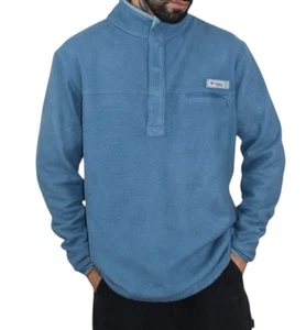 Columbia PFG Harborside II Fleece Blue Pullover Long Sleeved Sweater size Medium - Picture 1 of 5