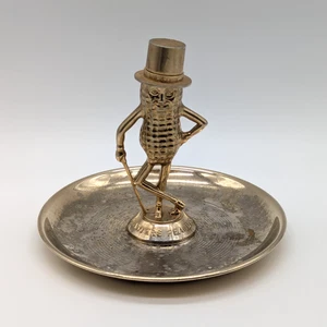 VTG 1956 Mr. Peanut Figural Metal Ashtray Nut Dish Planters 50th Anniversary - Picture 1 of 9
