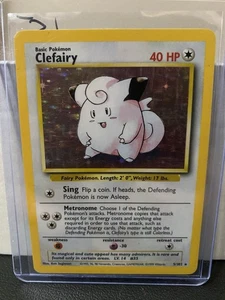 Pokemon TCG Clefairy 005/102 - Base Set Holo - - Picture 1 of 3